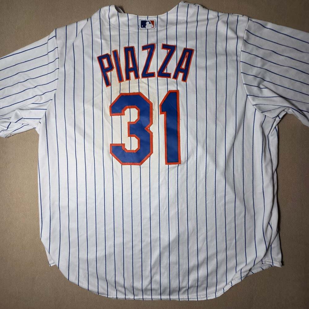 Vintage Majestic New York Mets Mike Piazza #31 Cool Base Jersey 2XL